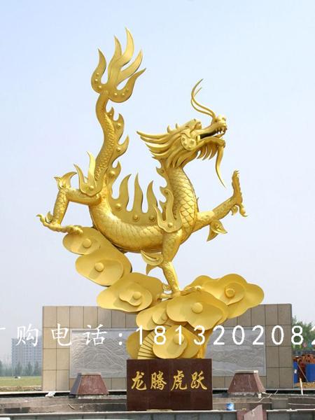不銹鋼龍騰虎躍雕塑，廣場(chǎng)不銹鋼雕塑