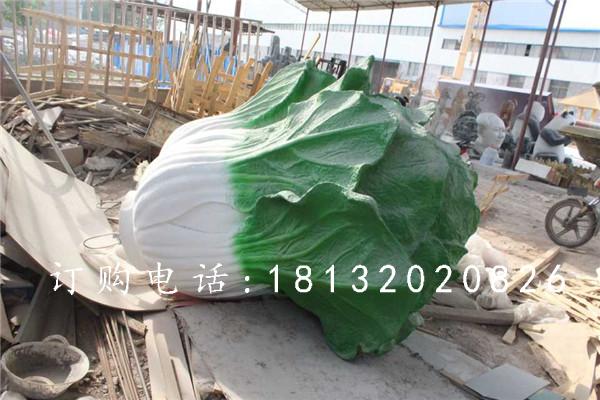 玻璃鋼白菜雕塑，玻璃鋼仿真蔬菜雕塑