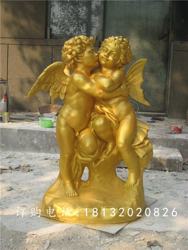 玻璃鋼小天使雕塑,玻璃鋼西方人物雕塑