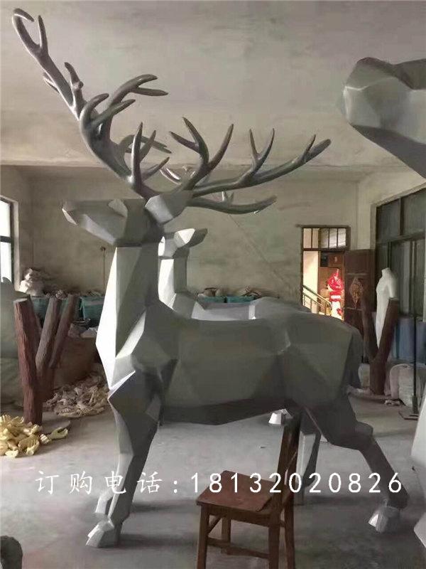 玻璃鋼馴鹿雕塑，玻璃鋼動(dòng)物雕塑 (2)