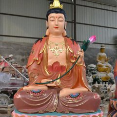 彩繪觀音雕塑，玻璃鋼仿真雕塑