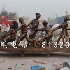 拔蘿卜銅雕，公園小品銅雕