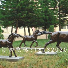 奔跑的馬雕塑，玻璃鋼馬雕塑