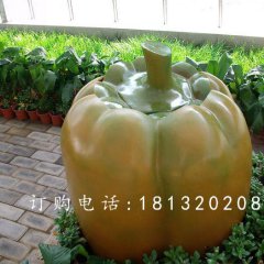 玻璃鋼柿子椒雕塑，玻璃鋼蔬菜雕塑