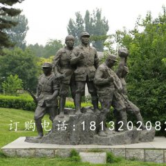 抗戰(zhàn)士兵銅雕，公園紀念銅雕