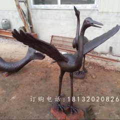 仙鶴銅雕，廣場動物銅雕
