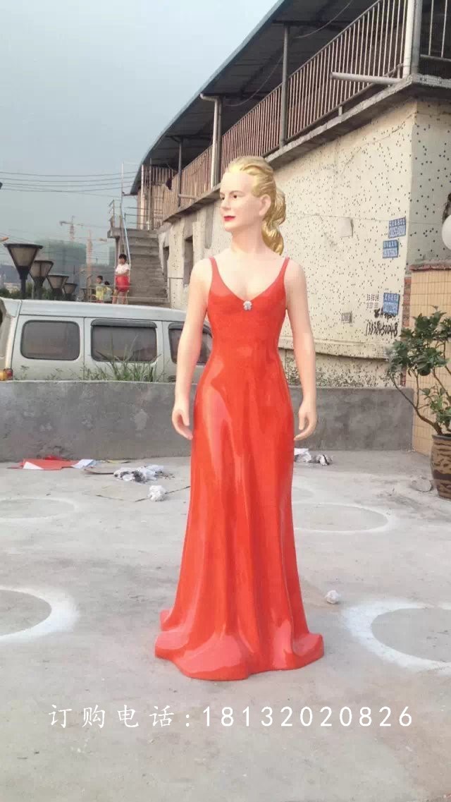 玻璃鋼仿真人物，玻璃鋼女人雕塑 (4)