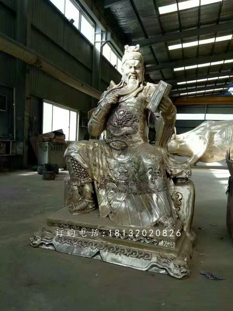 讀春秋關(guān)公雕塑，鑄銅人物雕塑