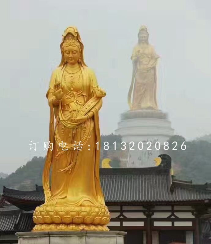 觀音菩薩銅雕，大型佛像雕塑