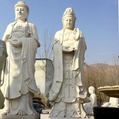 立式佛像石雕，大理石佛像