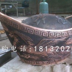 鍛造元寶，鍛銅元寶雕塑