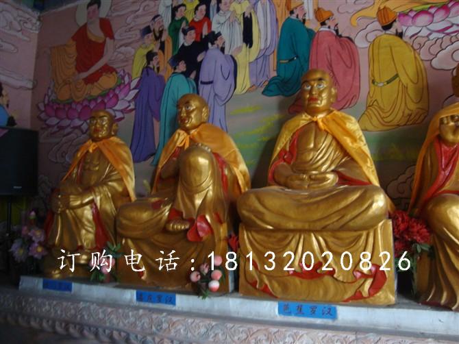 玻璃鋼十八羅漢雕塑，寺廟羅漢雕塑 (2)
