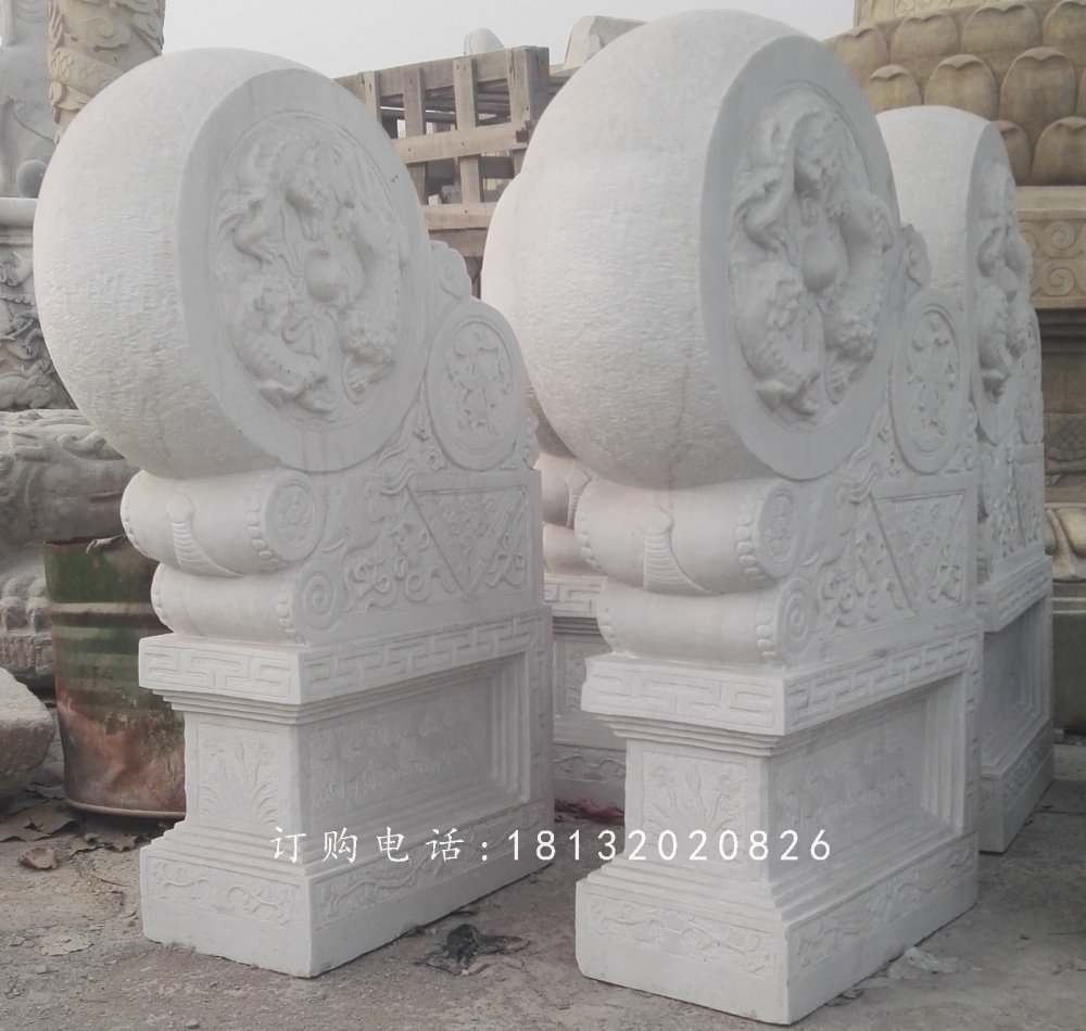 石雕門墩，抱鼓石 (2)