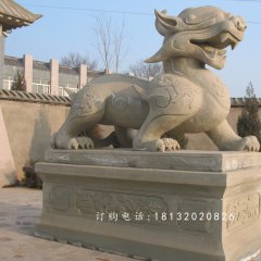 大理石貔貅雕塑，古代神獸石雕