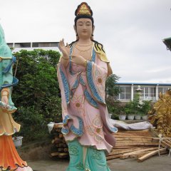 觀音菩薩雕塑，玻璃鋼彩繪佛像