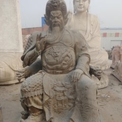 關(guān)公石雕，青石關(guān)公雕塑，寺廟石關(guān)公