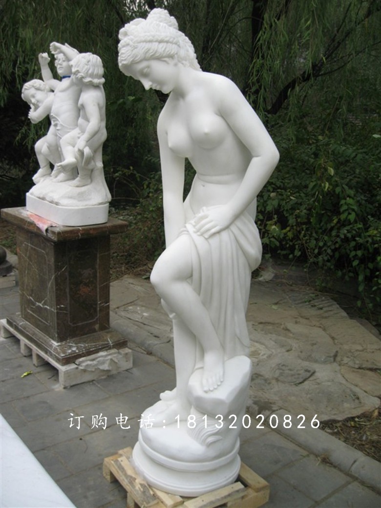 西方人物石雕，漢白玉美女石雕