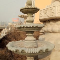 青石噴水盆，公園噴水盆石雕