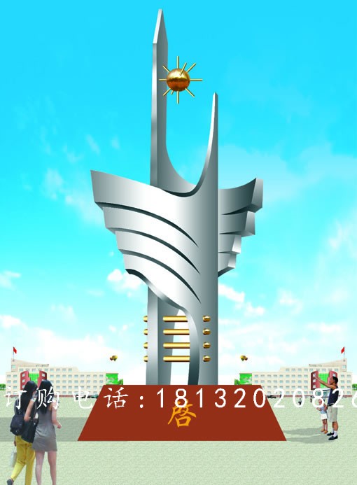 不銹鋼啟雕塑，校園廣場(chǎng)雕塑