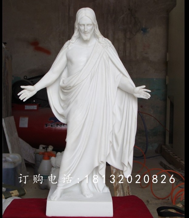 漢白玉耶穌雕塑，教會人物石雕