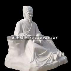 漢白玉人物石雕，廣場(chǎng)古代人物石雕