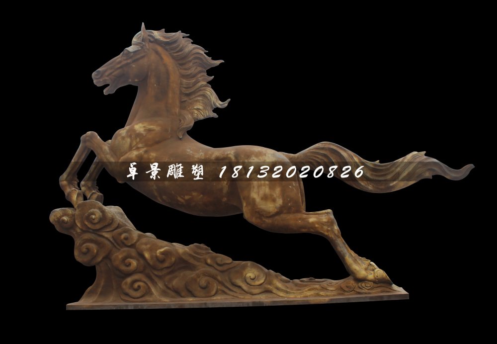 銅雕馬，馬踏祥云銅雕 (2)