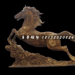 銅雕馬，廣場馬踏祥云銅雕