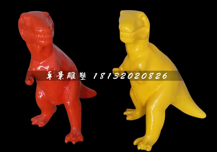 玻璃鋼小恐龍雕塑，卡通恐龍雕塑