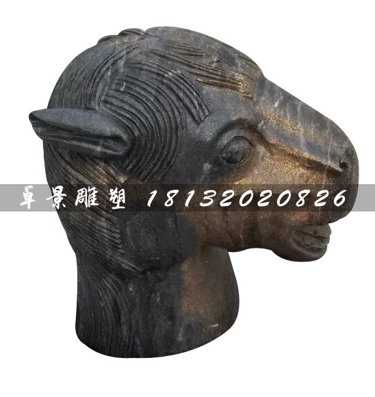 十二生肖獸首銅雕，公園馬頭銅雕