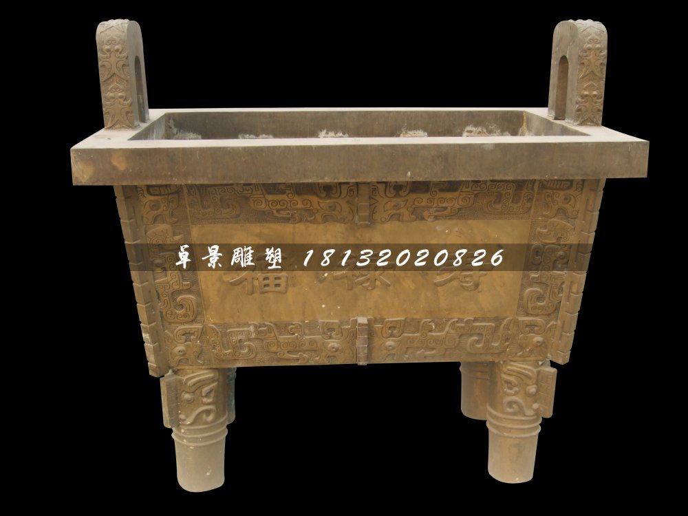 銅雕鼎，福祿壽鼎銅雕