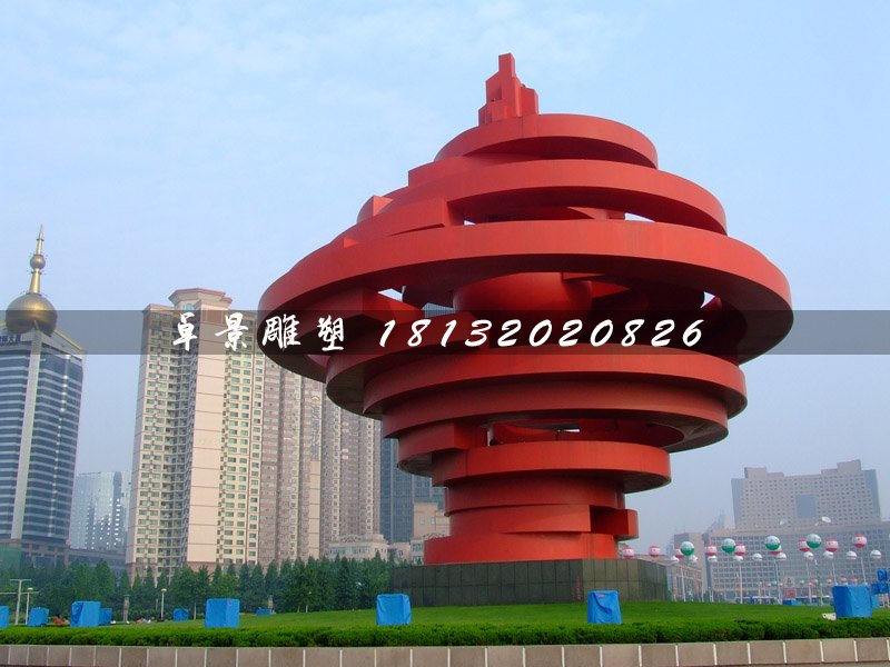 不銹鋼五月的風(fēng)雕塑，廣場標(biāo)志雕塑