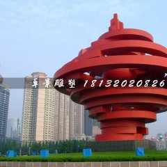 不銹鋼五月的風(fēng)雕塑，廣場標(biāo)志雕塑