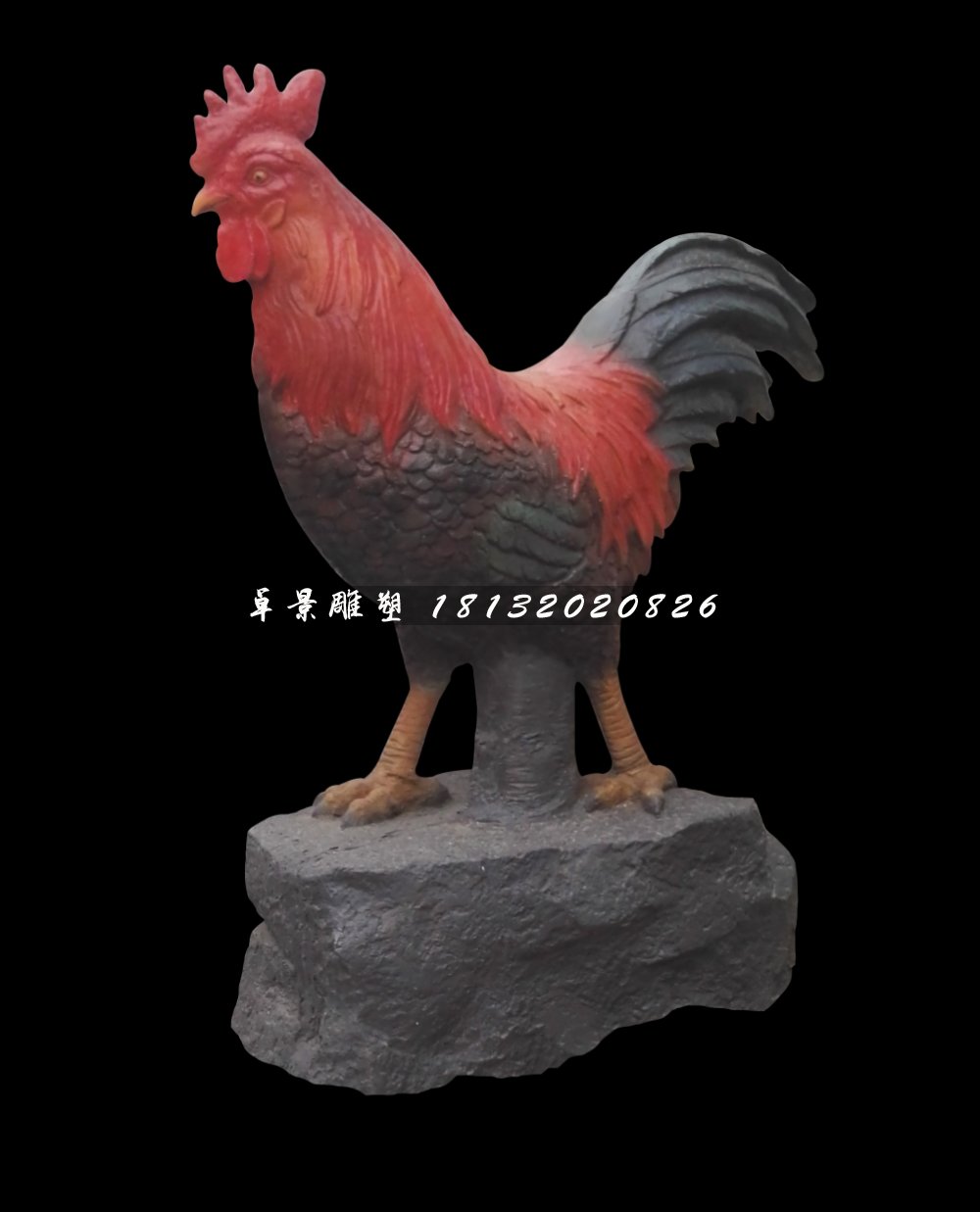 玻璃鋼公雞雕塑，仿真動(dòng)物雕塑 (3)