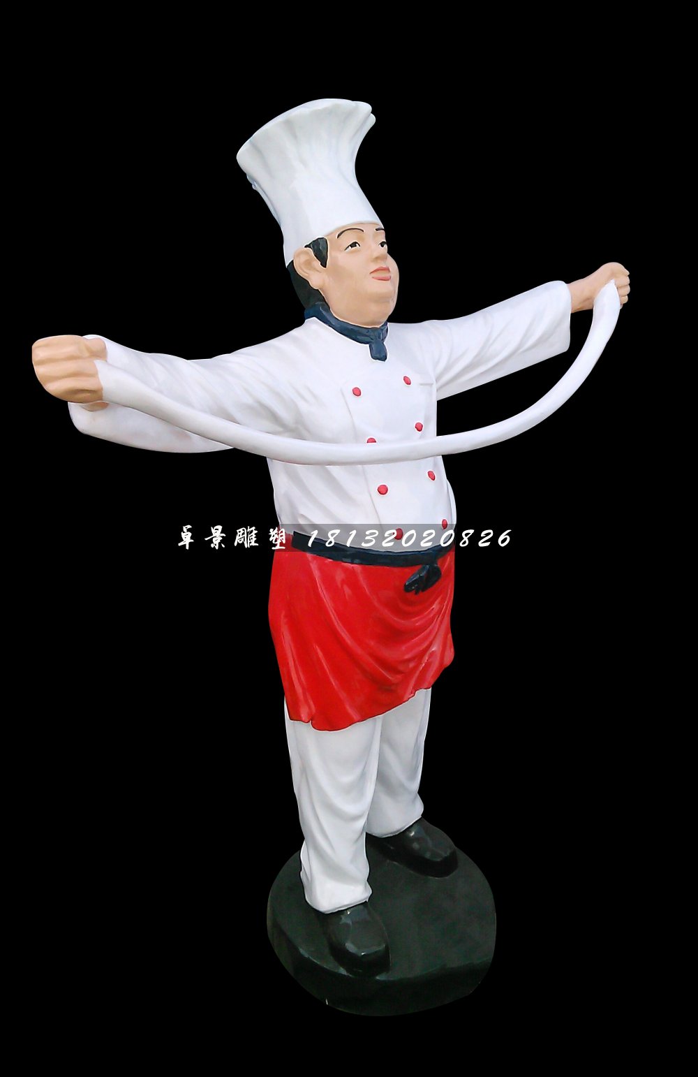 抻面廚師雕塑，玻璃鋼人物雕塑