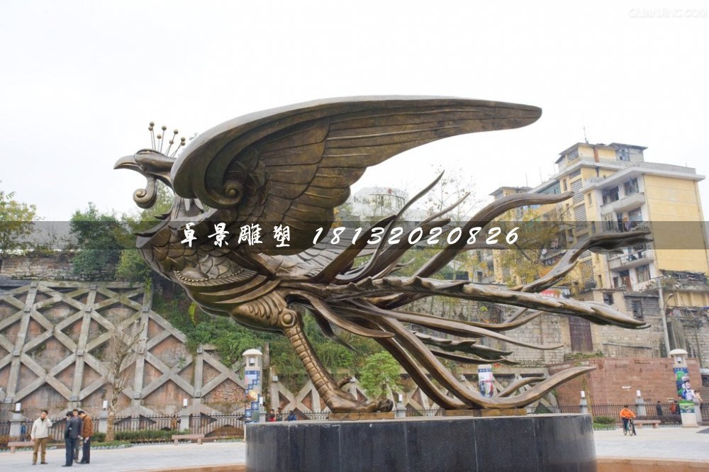 鳳凰銅雕,廣場(chǎng)鳳凰銅雕 (2)