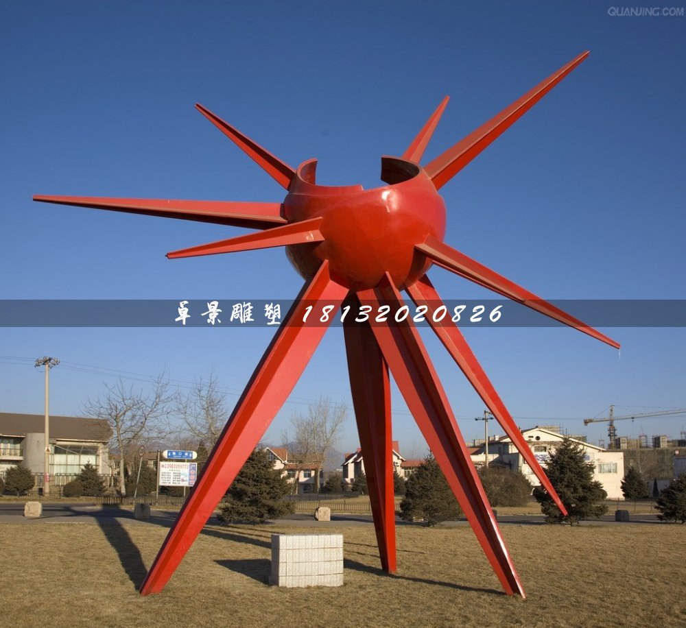 光芒雕塑，不銹鋼廣場雕塑