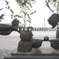 皮影戲銅雕，公園小品銅雕