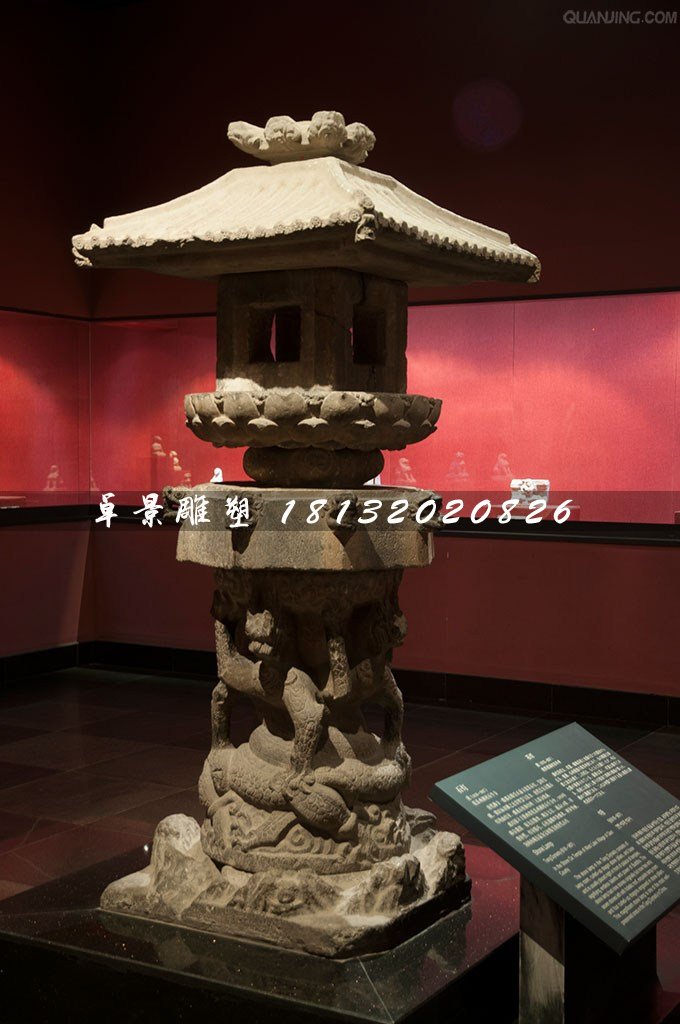 石燈雕塑，古代宮燈石雕