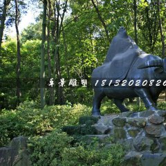 老子騎牛西行銅雕，公園景觀銅雕