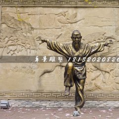 金雞獨立銅雕，練功銅雕