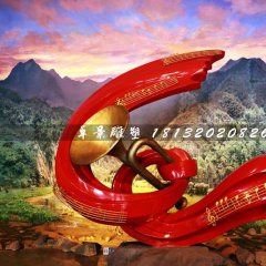 沖鋒號銅雕，八一起義紀念雕塑