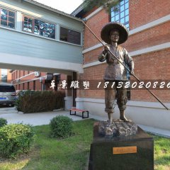 劉三姐唱歌銅雕，廣場(chǎng)人物銅雕