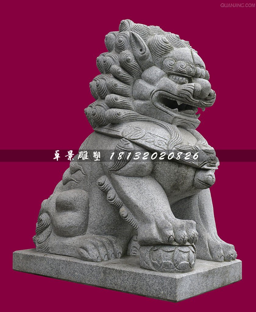 北京獅石雕，大理石獅子雕塑 (3)