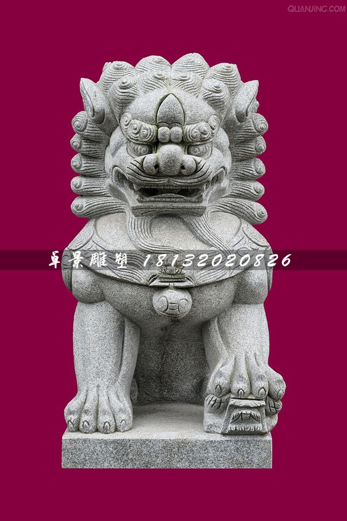 北京獅石雕，大理石獅子雕塑 (1)