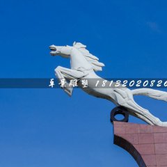 白馬雕塑，廣場石雕馬