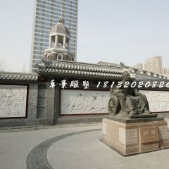 孫臏銅雕，廣場古代名人銅雕