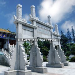 大理石牌坊，廣場三門牌坊石雕
