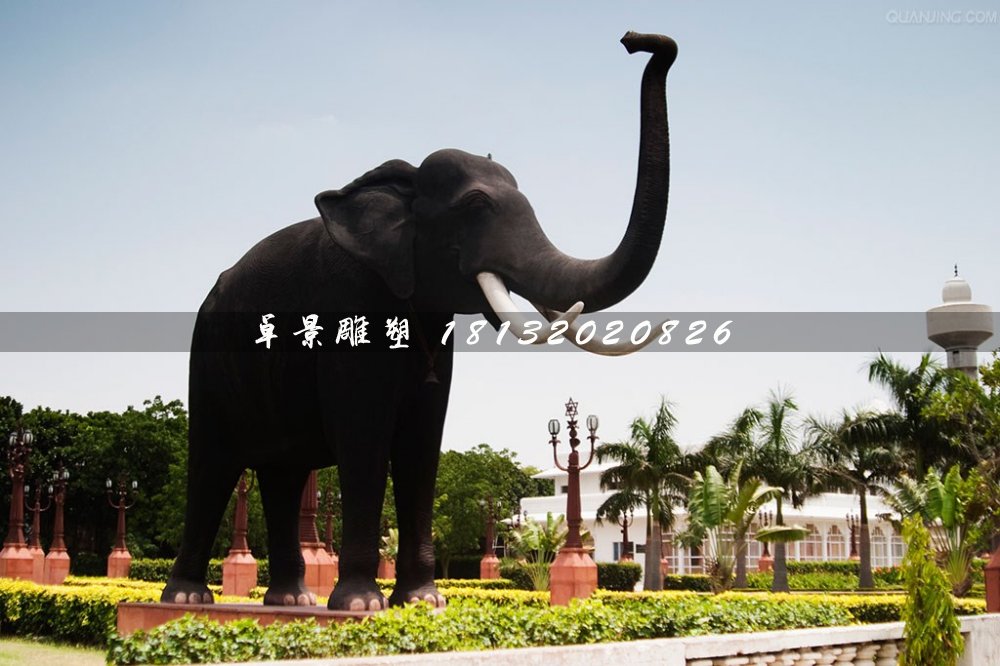 廣場大象雕塑，玻璃鋼仿真動物