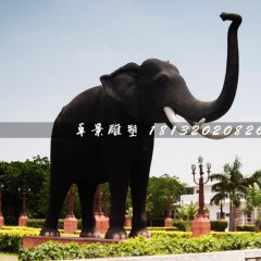 廣場(chǎng)大象雕塑，玻璃鋼仿真動(dòng)物