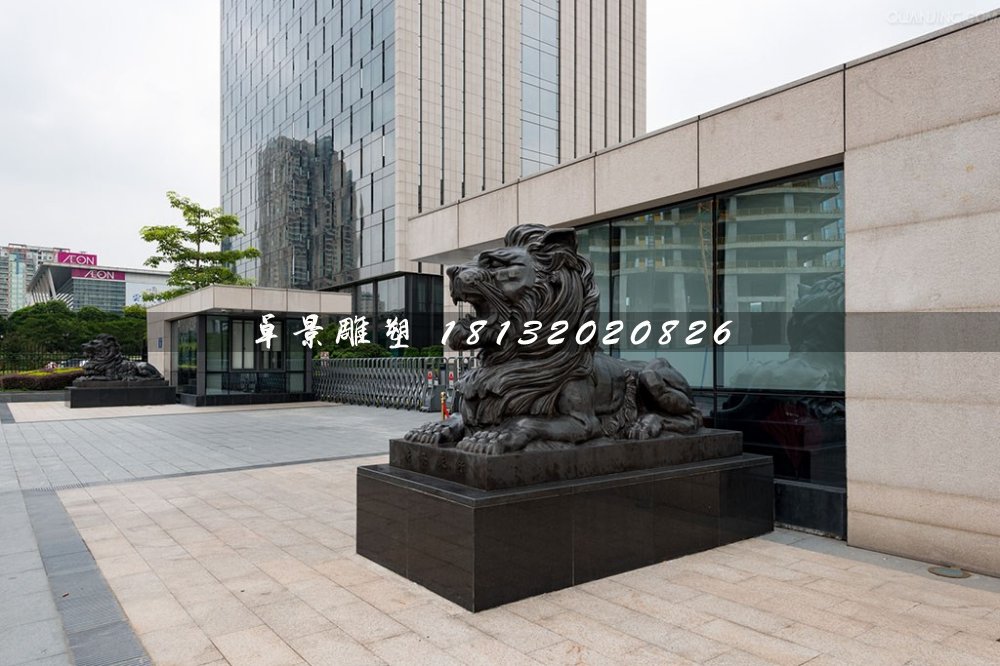 匯豐獅銅雕，銀行門口銅獅子